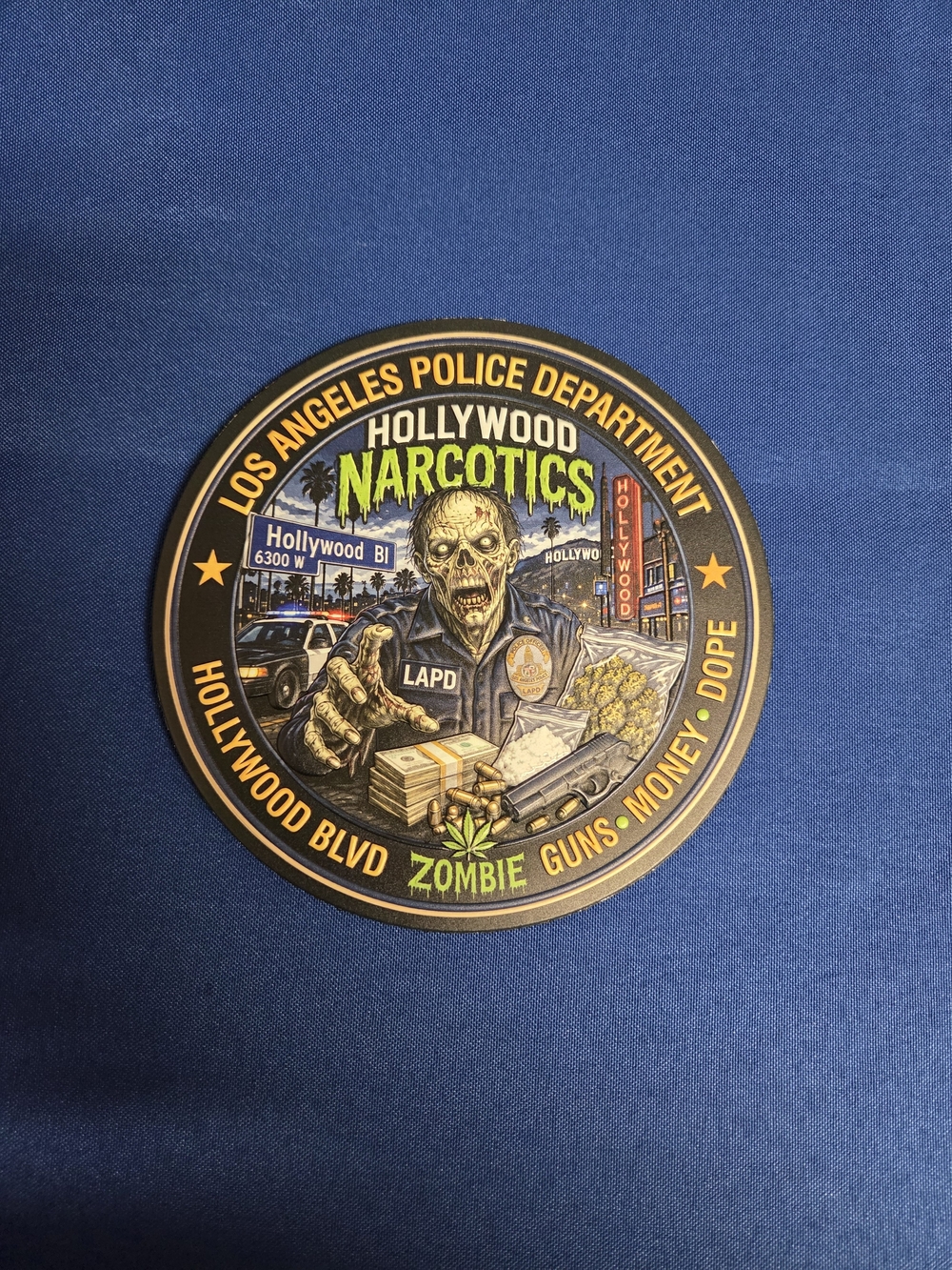 Los Angeles California Police Department Hollywood Division Narcotics Patch